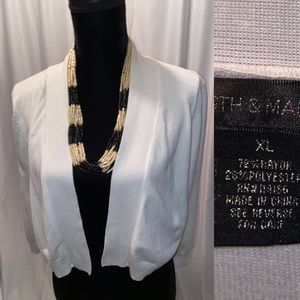 🎈89th & Madison Cream Open Front Cardigan Sz: XL